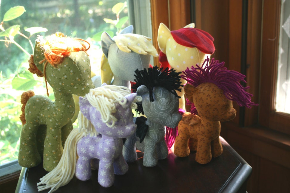 Digital Combo Package, All Four Pony Patterns: Original Pony, Stallion, Filly & Colt, and Beanie (Plushie, Stuffed Toy)