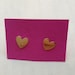 Little heart stud earrings, vintage heart earrings