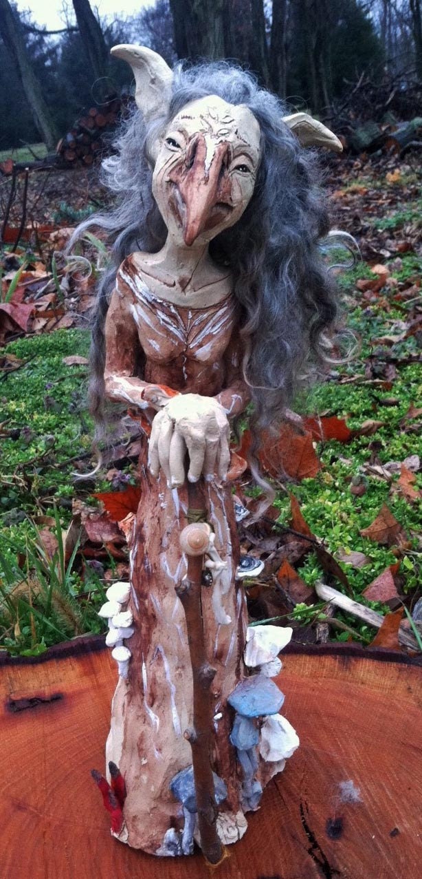 Reserved for sweet Luna Herb.  Mushroom Art Doll. Mycelium Momma, Crone of New Growth, the Alchemist of the Forest.