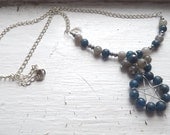 Labradorite and Apatite 'Fringed' Pentacle Necklace