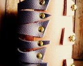 In the Buff Pastel Boho Leather Slash Cuff Handmade Leather Jewelry Womens Cuff Bracelet