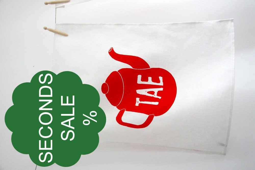Seconds Sale Lots Off These 100% Irish Linen Tea Towels - Handprinted in Ireland-Almost Perfect