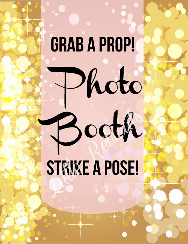 DIY. PRINTABLE PDF. Photo Booth Prop. Photobooth Prop. Wedding