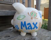 Hawaiian-Personalized Piggy Bank-Size Large