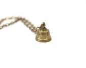 Vintage Brass Bell Necklace