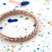 Fishtail Band: Unique Handmade Braided Wedding Band, 14kt yellow gold, 14kt rose gold
