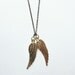 angel wings bird feather long lariat necklace