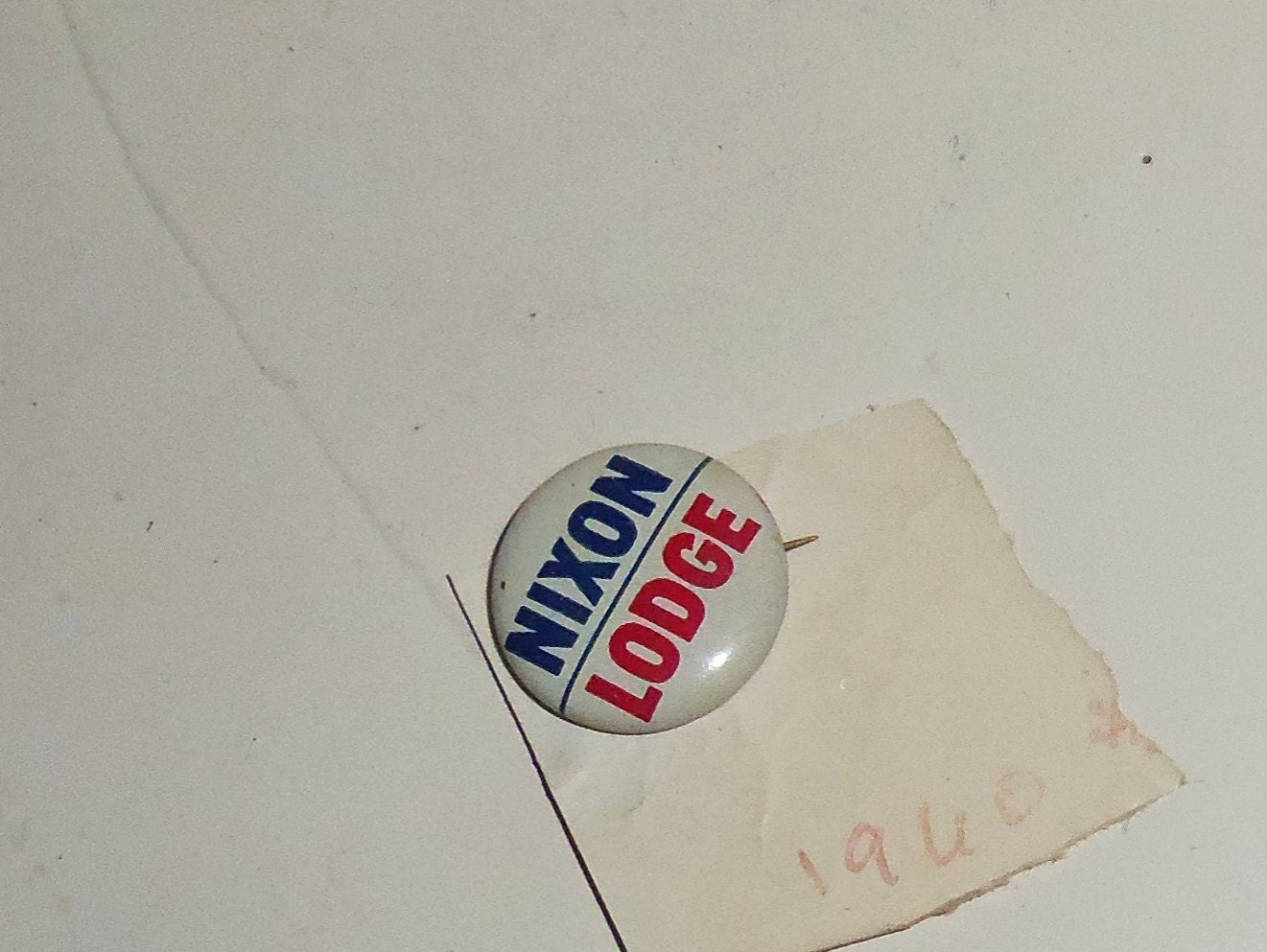 Nixon Lodge 1960 Presidential Campaign Pin Back