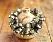 Mini Leather Journal Bracelet - Statement Jewelry - Handmade Mini Book Jewelry