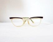 Shuron Winged Cat Eye Glasses/ Vintage 50s 60s Eyewear/ Women's Sunglasses