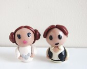 Han and Leia Cake Topper or Figure Set