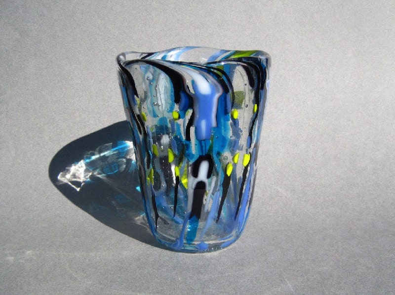 Hand Blown Glass Vase One of a kind work of art ooak