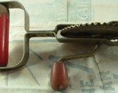 Vintage Hand Mixer Egg Beater, Red Handle, Rusty, Primitive, Home Decor, Kitchen Utensil, Housewares,
