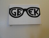Geek - nerd glasses - acrylic paint on canvas - 5x7