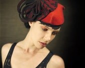 Red Hat With Black Lace - Aquatic Series