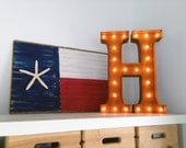 Vintage Marquee Lights - Ready to Ship - Letter H
