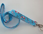 Lanyard / ID Holder with lobster claw clasp - Anchors life savers