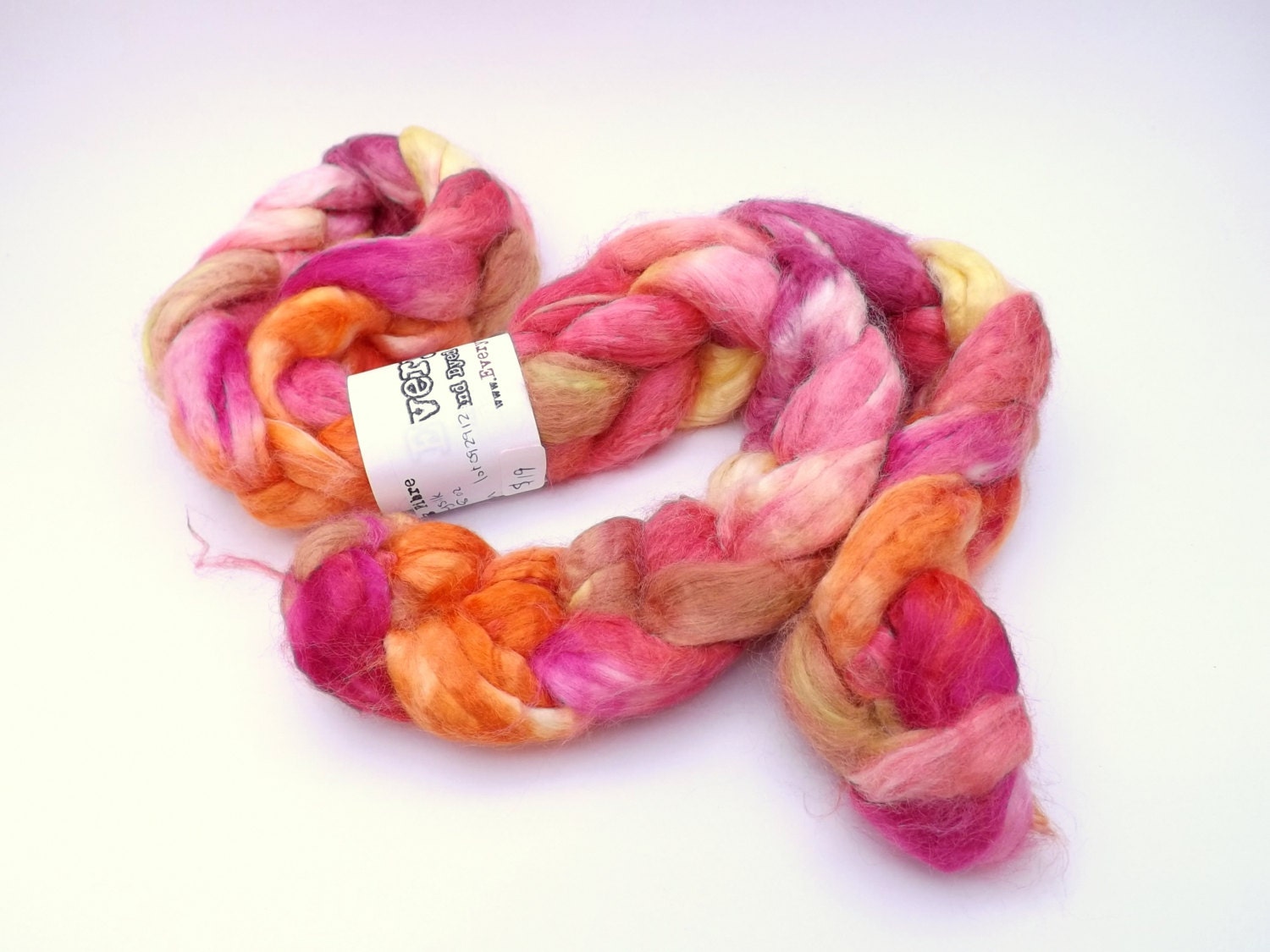 Soysilk Top (roving) Vegan Fibre for Spinning - 3.8oz - Fruit Punch