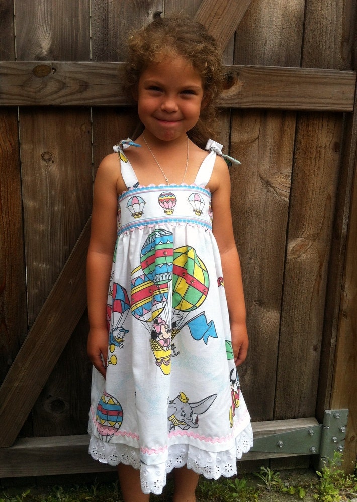 Disney Characters Tie Top Sundress 5/6 Recycled