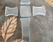 1 set of hand cut glass - cross kit.