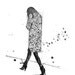 Original watercolor and pen fashion illustration by Jessica Durrant titled, Girl Spotted