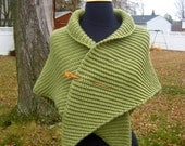 Instantly Downloadable PDF Crochet Pattern, Womens Ribbed Triangular Shawl, One Size Ladies Stole Triangle Shoulder Wrap Tutorial