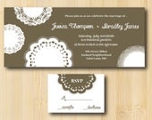 Wedding Invitation Doilies DIY Print Yourself
