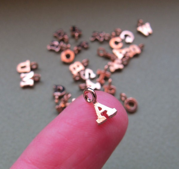 Gold Letter Charm. Personalized Initial Charm to any Necklace, Bracelet, Keychain. XO Charm.