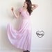 sheer boudoir gown . 1940 starlet slip dress . dramatic pink lilac .medium.36