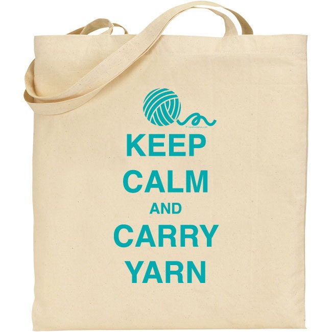 Keep Calm and Carry Yarn - Teal - INSTANT DOWNLOAD - Digital Download JPG