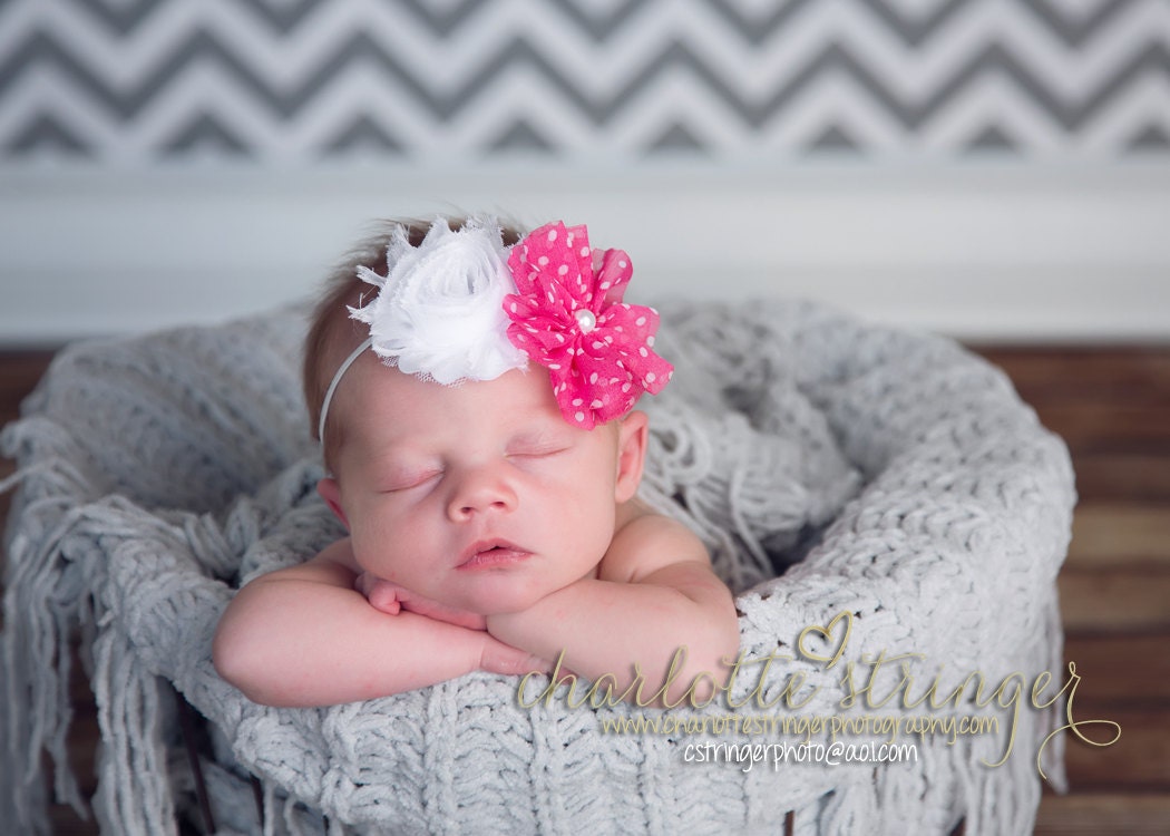 Baby Girl headband Newborn Headband Toddler Headband Flower Headband- My2lilPixies 10% off your order