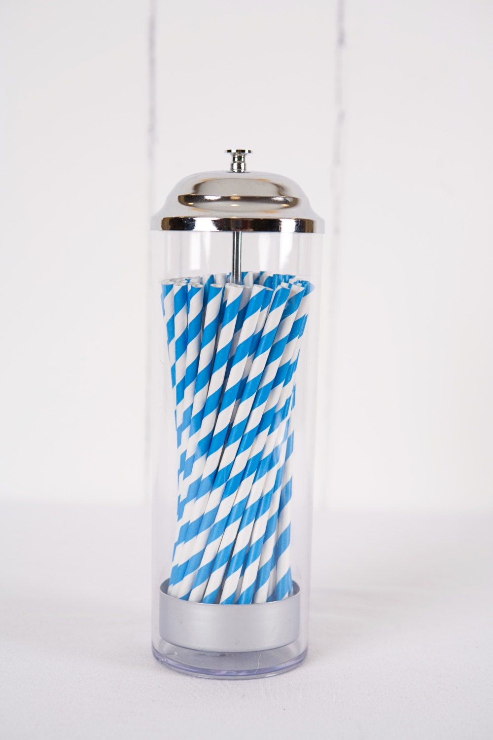 Paper Straws - Made in the USA - Blue and White Striped - 25 Drinking Straws Il_170x135