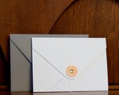 Button & String Card with Watercolor Accent