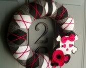 Yarn Wreath Felt Handmade Door Decoration - Pirates Booty 12in