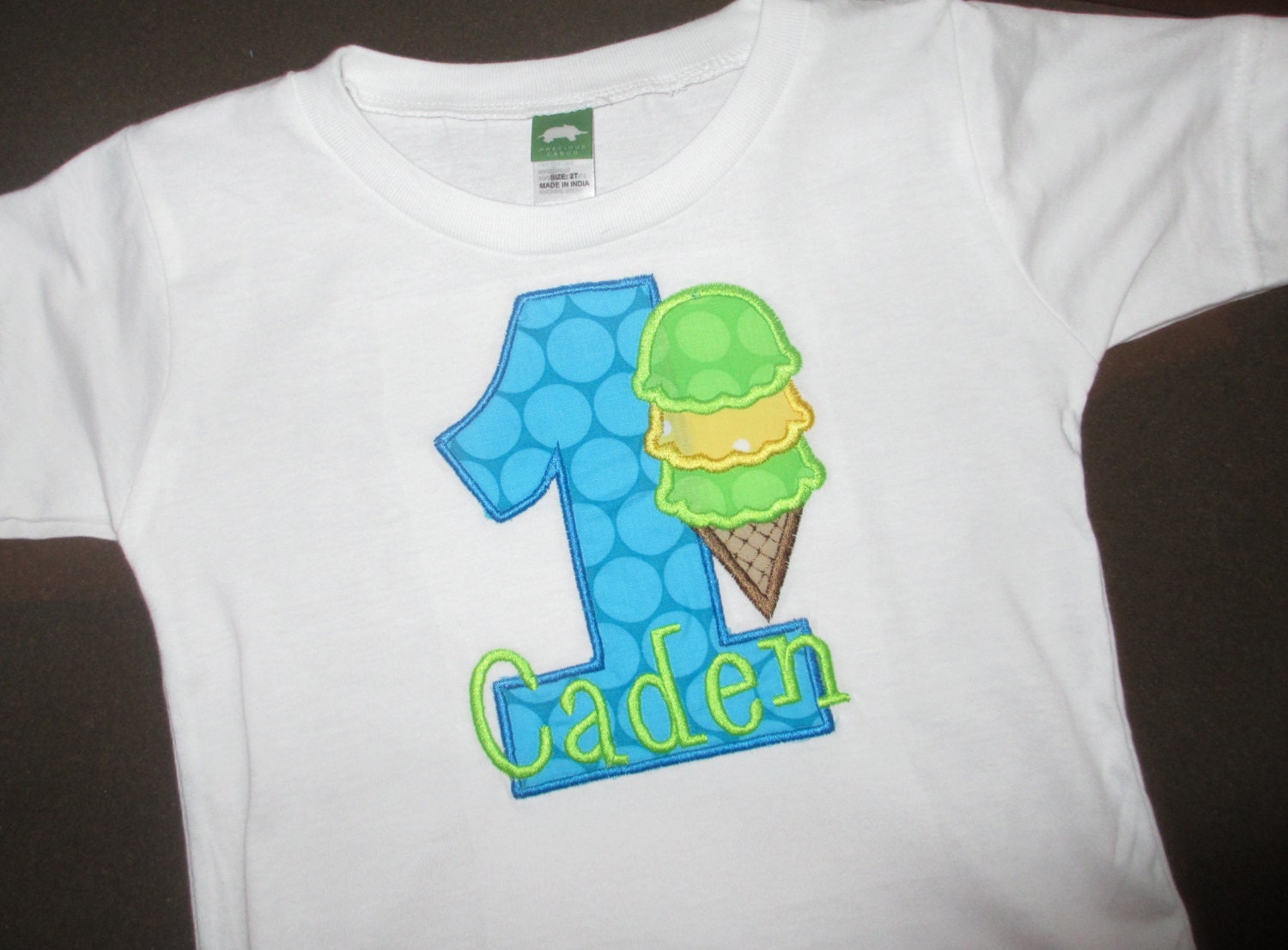 Personalized Ice Cream Birthday shirt or bodysuit- Choose your colors