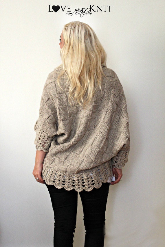 Hand Knitted Cardigan- Oatmeal