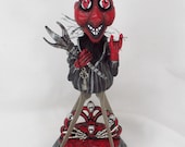 Devil Cage Doll Ms Devil Demon Wood Carving on Etsy carved by LLA Carve, Team Madcap handmade