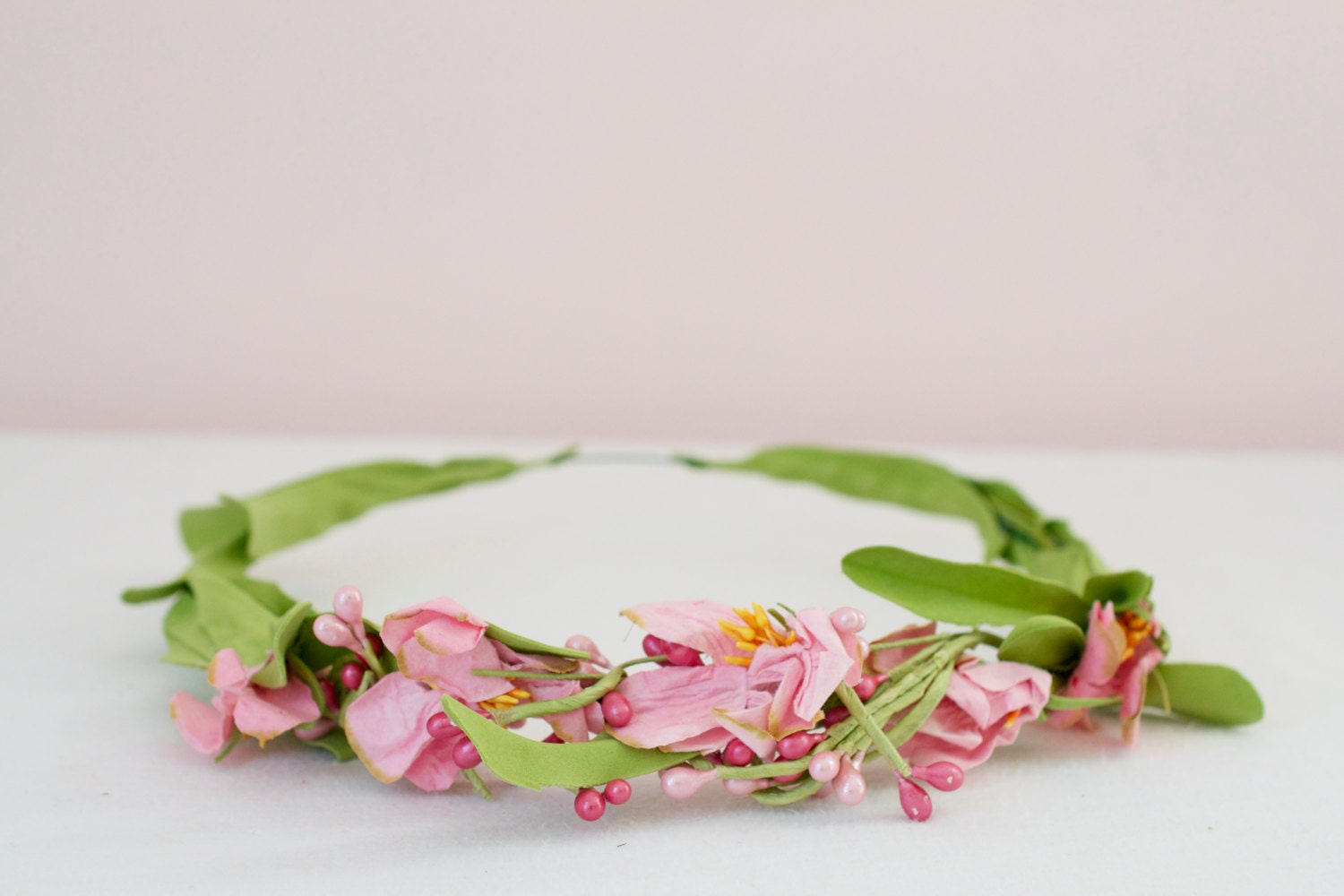 Daisy Garden Flower Hair Crown - Pink