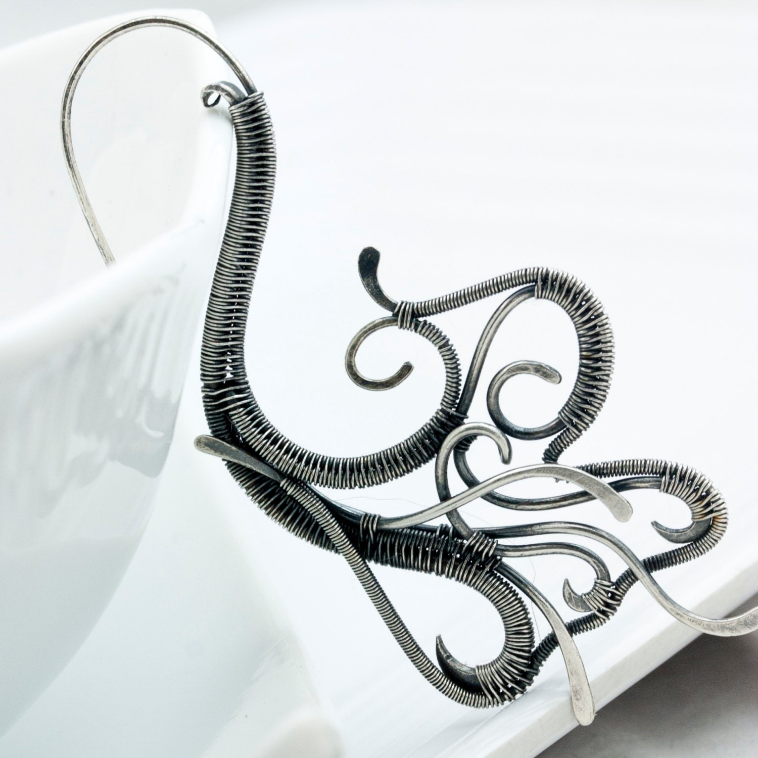 Tribal Inspired Earrings- Swan