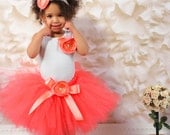 Coral Princess Tutu Dress Set