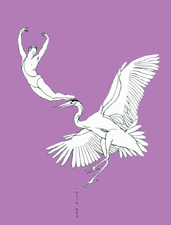 two dancers drawing