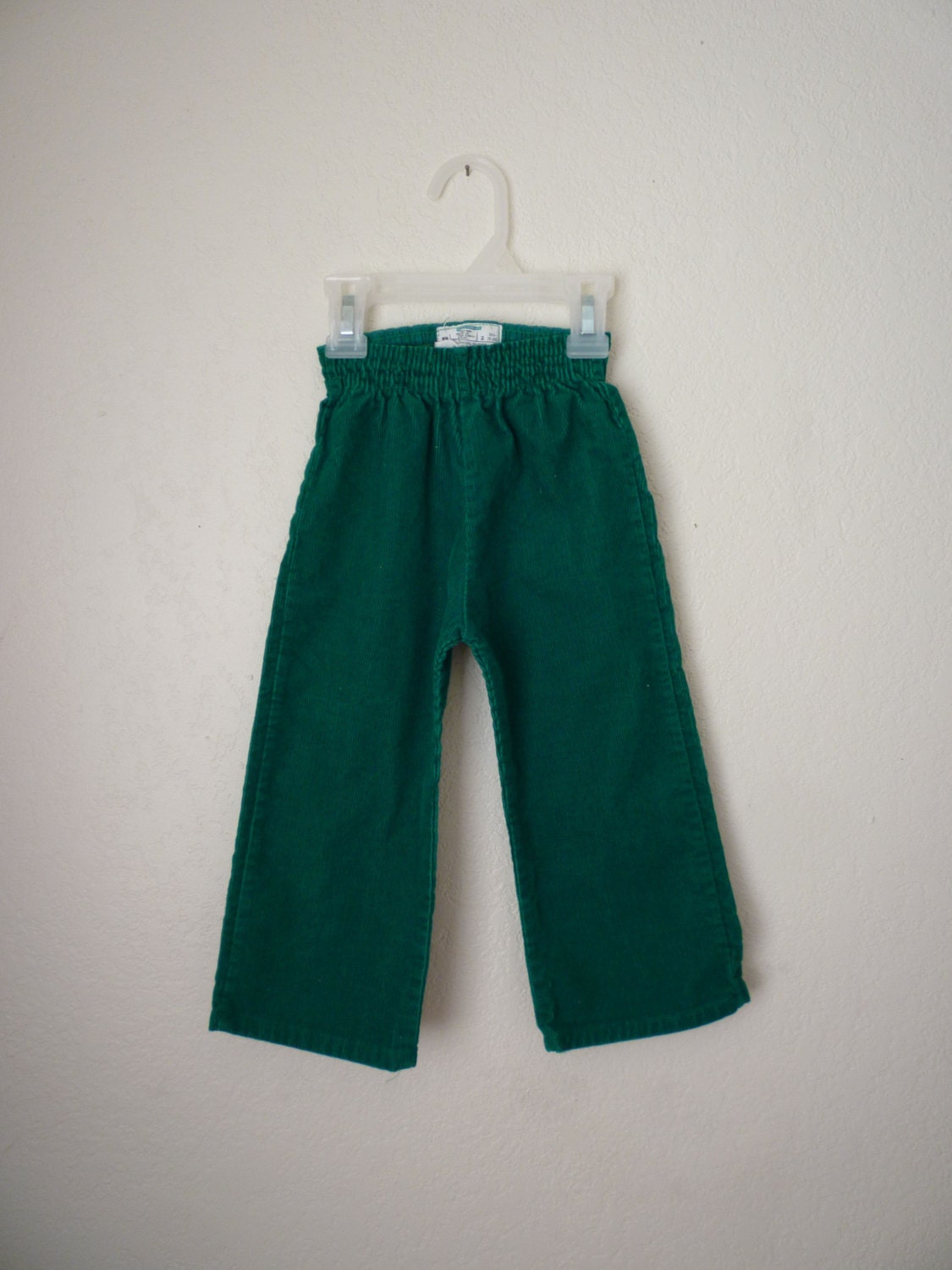 Vintage JCPenney Green Corduroy Pants, Size 2T
