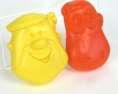 Pebbles Cereal Dino and Barney Toy Coin Holder 1975