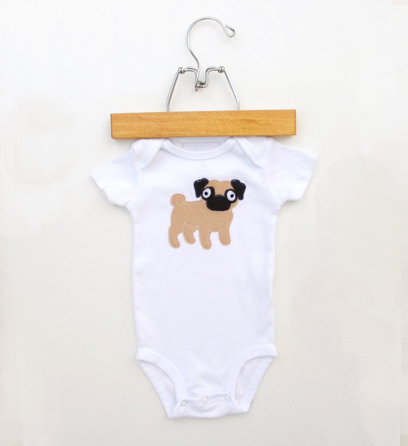 Pug Dog Puppy Onesie Bodysuit...Custom Sizes
