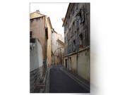 Fine Art Photography - Europe Narrow Romantic Old Historic Street in France - Original Photo Enhanced Fine Art Print