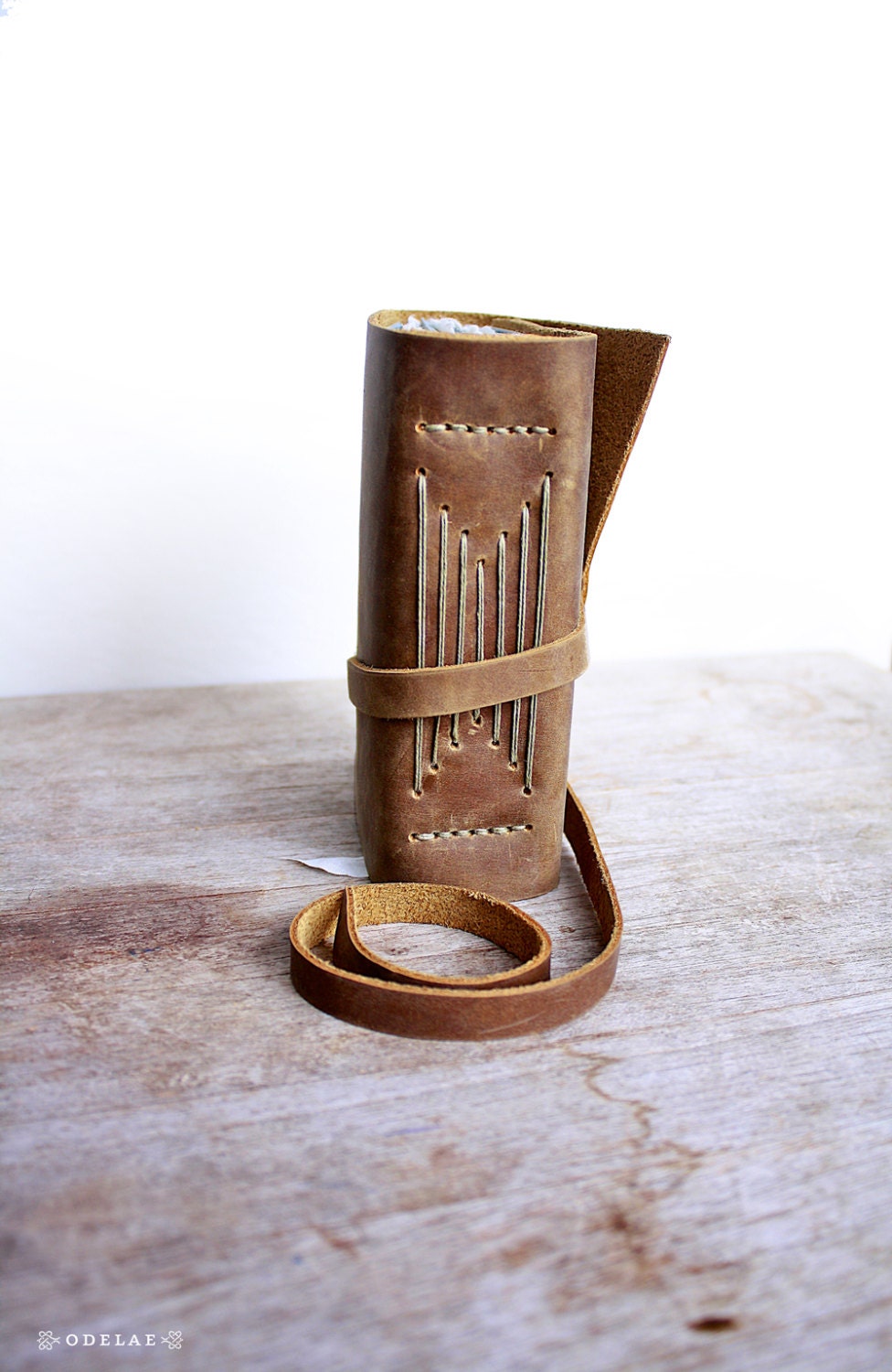 Wooden Ship - Handstitched Leather Journal