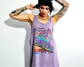 Vintage Outlaws Knoxville Iowa Sprint Car Racing 1991 Tank Top  T Shirt Grunge Women's Medium