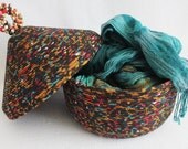 Santa Fe Extra Large Round Coiled Basket / Bowl / Pot with Lid by PrairieThreads