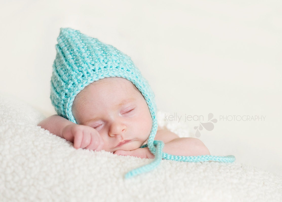 Crochet Pixie Gnome Hat - Newborn Photography Prop - GIRL or BOY - CUSTOM Color
