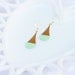 Mint Rounded Color Dipped Brass Dangle Earrings